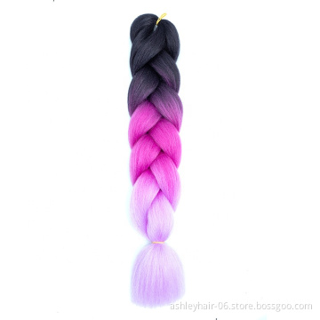 24inch 100grams ombre color jumbo braiding hair extensions crochet twist synthetic jumbo braid hair
